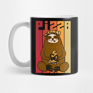 Funny Sloth eating pizza Mug